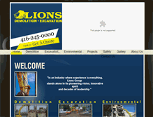 Tablet Screenshot of lionsgroupinc.com